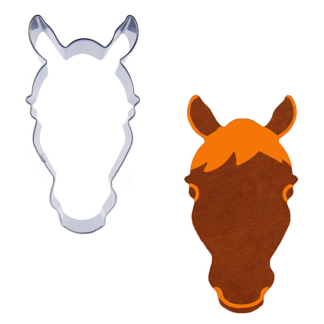 A Mighty Horse Head Shape Cake Decorating Fondant Cutters Tools,Halloween  Animal Head Cookie Biscuit Baking